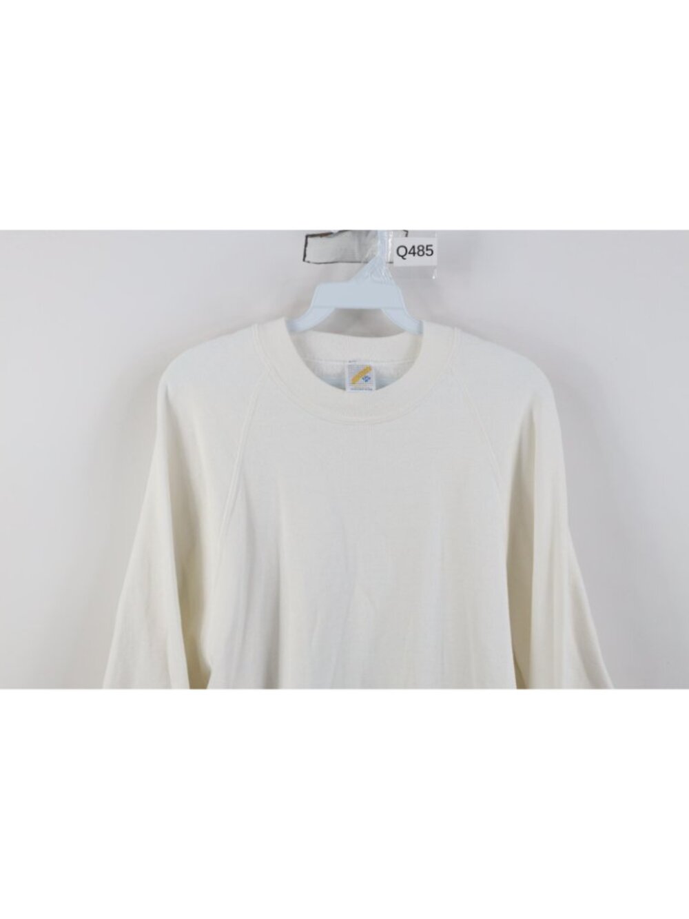 Vintage 90s Streetwear Mens 2XL XXL Blank Raglan Crewneck Sweatshirt White USA - Picture 2 of 10